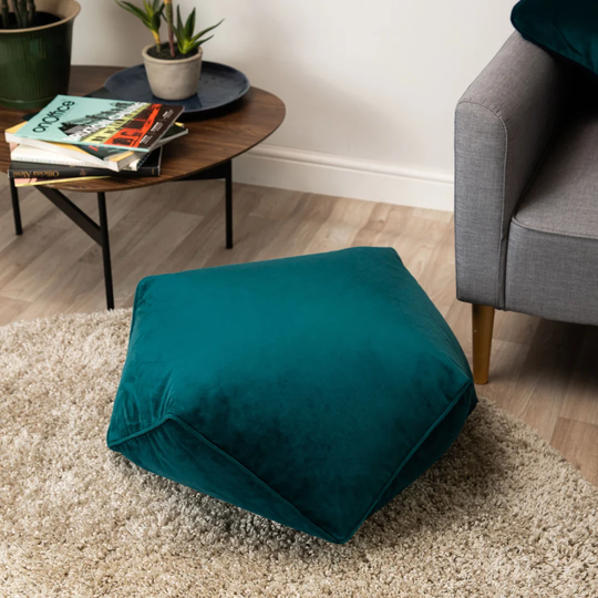 Edinboro 71cm Wide Velvet Pouffe