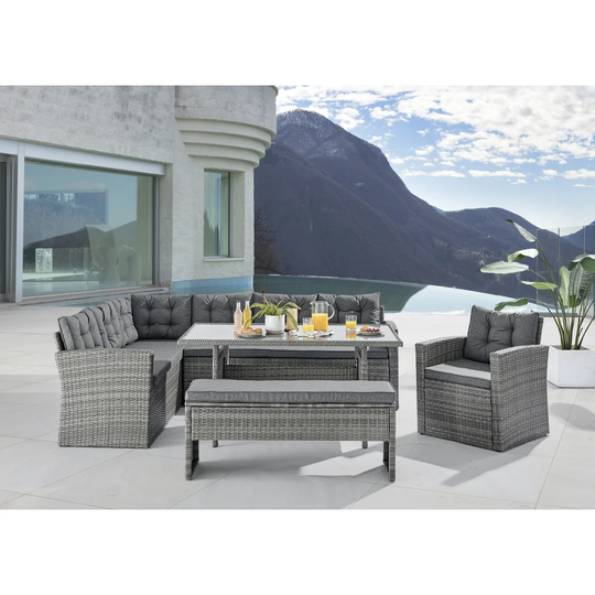 Antoninette 10 Seater Dining Set with Cushions