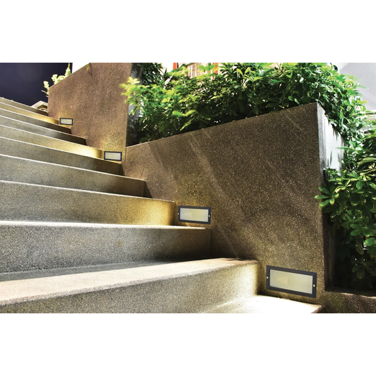 Outdoor Recessed Marker Spotlight: IP54. With E27 Bulb Socket, LED Compatible. Recessed Box Included