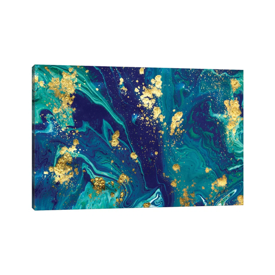 Ocean Gold Marble by EnShape - Wrapped Canvas Art Prints