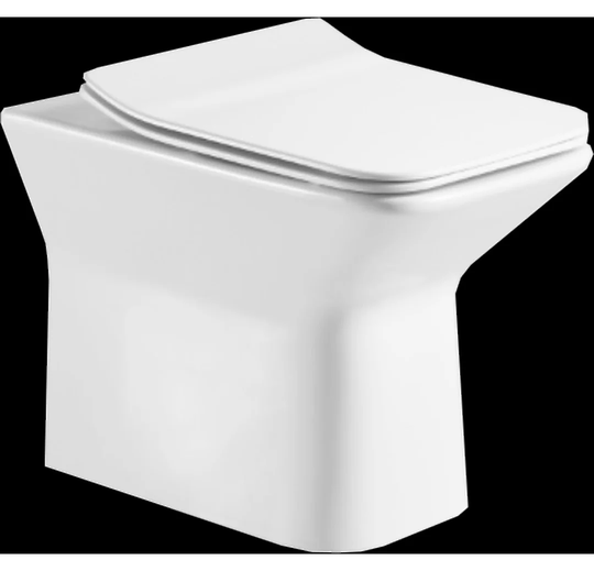 Lahl Back to Wall Toilets with Button Flush and Soft Close Seat