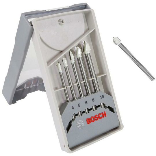 Bosch - 2608587169 5 Piece CYL-9 Glass & Ceramic Tile Porcelain Drill Bit Set