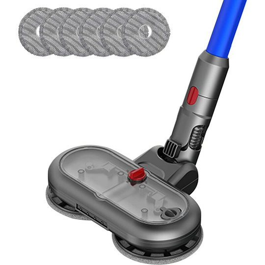 Electric mop head for Dyson V15 V11 V10 V7 V8 vacuum cleaner, Dyson brush attachment with removable water tank, 6 washable mops, Dyson attachment