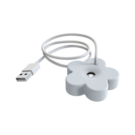 Portable flower humidifier household air atomizer vehicle mounted office water cup spray - white