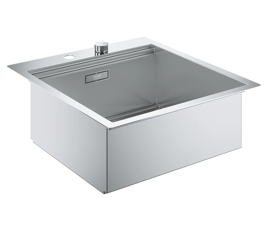 GROHE K800 stainless steel sink, flush-mounted, with overflow with automatic waste fitting, 518x560mm 31583SD0