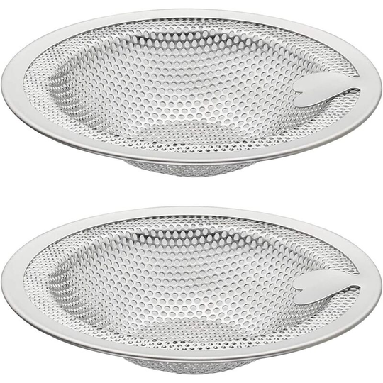 2pcs Heart Shape Kitchen Sink Strainer, Stainless Steel Sink Strainer, Sink Grate, Kitchen Sink Stopper, Drain Plug Strainer, Sink Strainer Basket