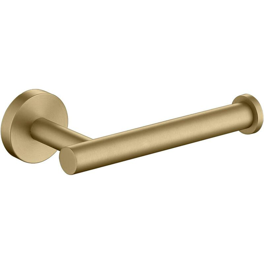 Brushed Gold Toilet Paper Holder SUS304 Stainless Steel, Modern Round Tissue Roll Holders Wall Mount, Toilet Paper Roll Dispenser Bathroom 5 inch tp