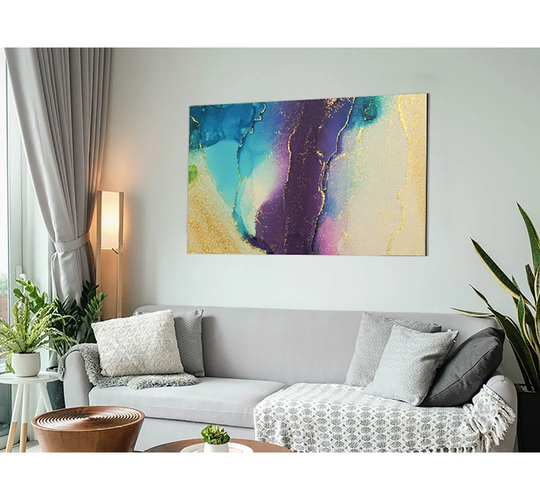 The Central Glitter - Unframed Painting on Metal