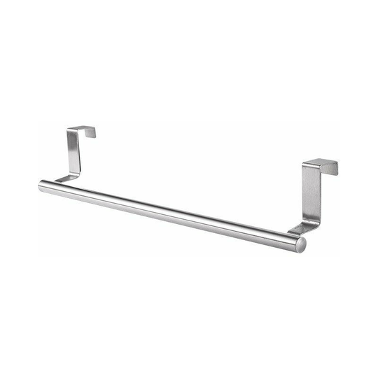Towel rack on door, stainless steel bar to hang on cupboard door, installation without drilling