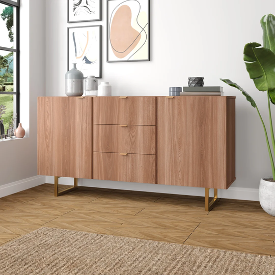 Steelville 135 Cm Wide 3 Drawer Sideboard