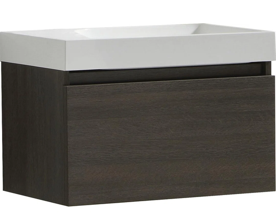 600mm Wall Mounted Single Basin Vanity Unit Storage Cabinet