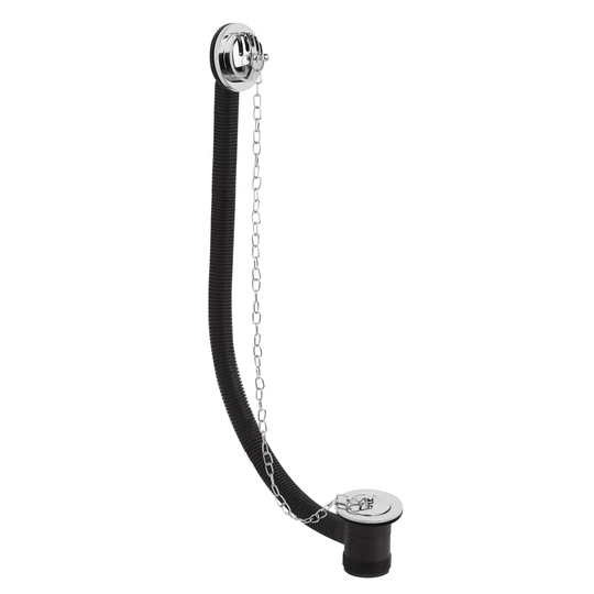 Creamer 6.3cm Chain and Stopper Waste Bath Waste With Overflow