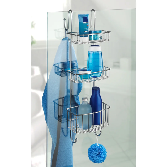 WENKO Shower Caddy 3 shelves Olesi, stainless steel