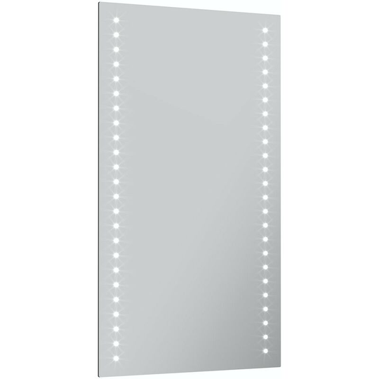 Mode - Hadid led illuminated mirror 700 x 500mm with ir sensor, demister & charging socket - Silver