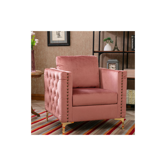 Modern velvet armchair, Chesterfield armchair, casual armchair, wing chair, single armchair, reading armchair, xxl armchair with pillow, elegant shoe