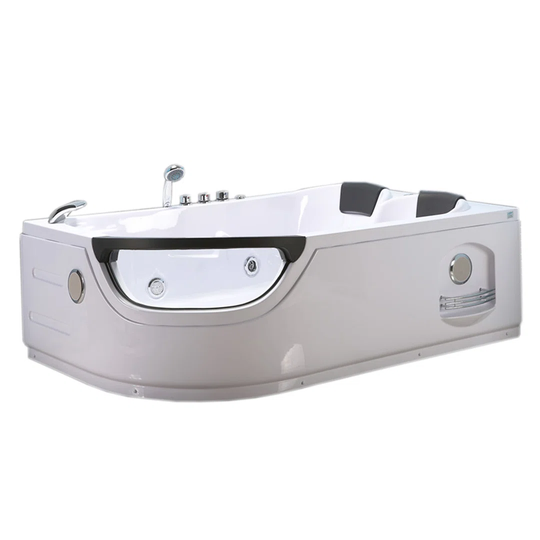Elite Whirlpool Bath Tub Spa Corner Bath Double Pillow 120 x 180cm Bathtub Mod