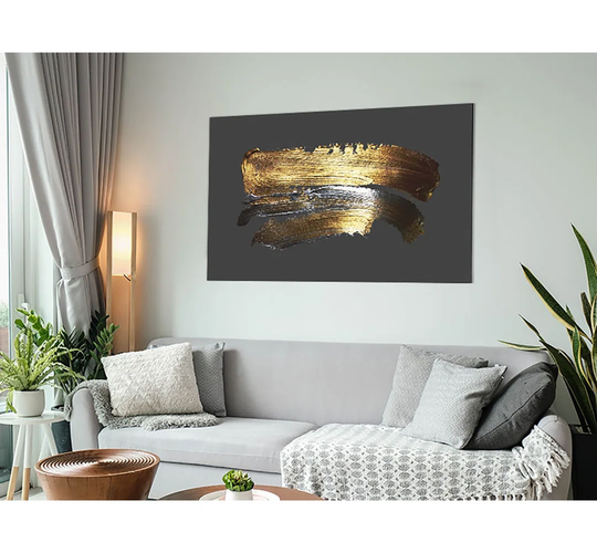 Gold Wash Metal Print