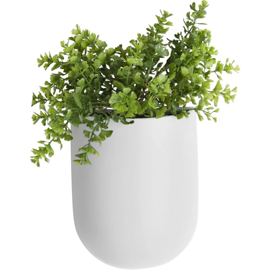 Ceramic Wall Pot Cover Oval White