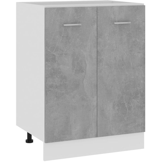 Bottom Cabinet Concrete Grey 60x46x81.5 cm Chipboard