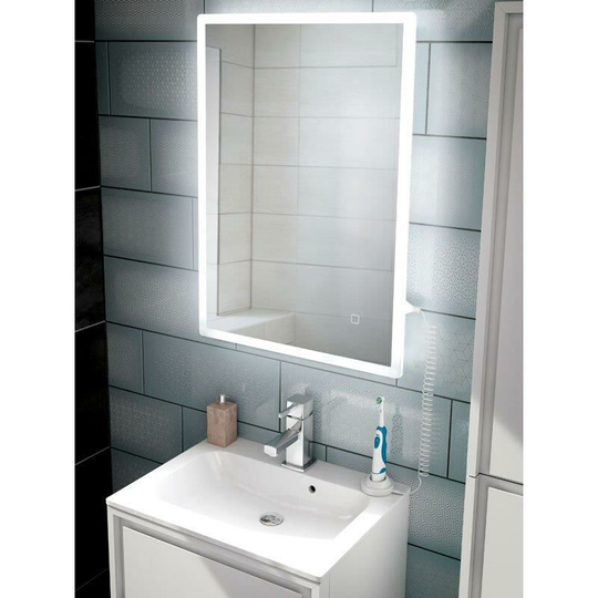 HIB - Vega 50 Illuminated led Bathroom Mirror - 500mm Wide - 78750000 - Clear