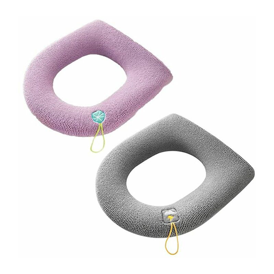 Of Toilet Seat Cover Knitted Style Cushion Cover Soft And Warm Bathroom And Thickened Toilet CushionBowl Cover ToiletSeat Cover 2 Pieces Retractable
