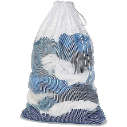Laundry Bag - Washing Nets Laundry Bag-Laundry Bags for Protecting Machine Washing Clothes - White (1 pcs, White)
