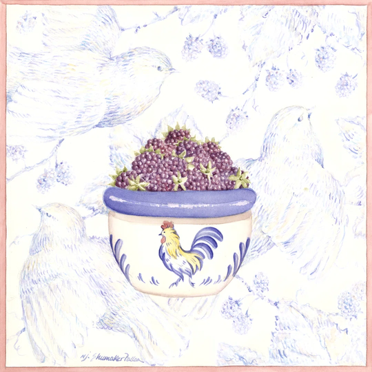 Toile & Berries II by Nancy Shumaker Pallan - Wrapped Canvas Graphic Art