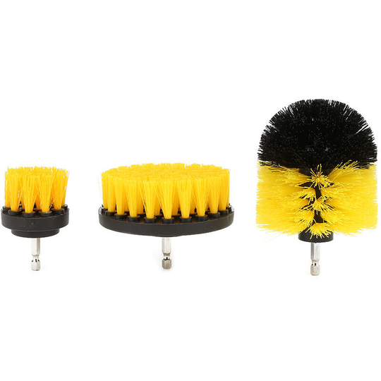 YD - 3pcs Drill Cleaning Brush Power Scrubber Scrub Bit Tile Grout Cleaner Diameter 2' 3.5' 4'
