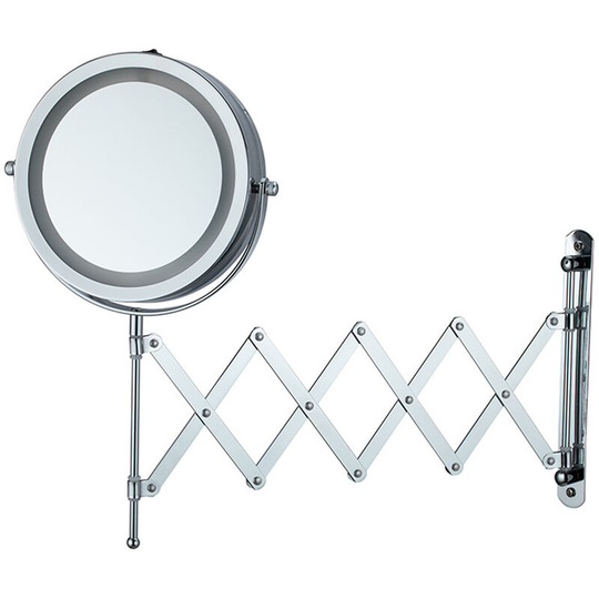 Superseller - 3X/5X Magnifying Mirror Wall-Mount Double-sided Magnified Mirror Extendable Makeup Mirror 7-Inch Vanity Mirror No-drill Installation