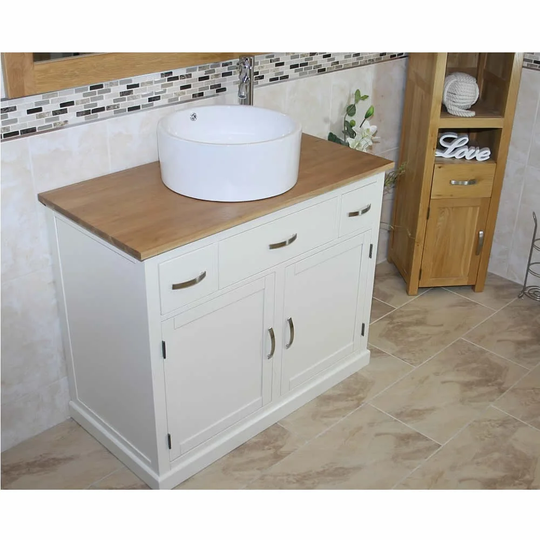 Ryley Solid Oak 100mm Free-Standing Vanity Unit