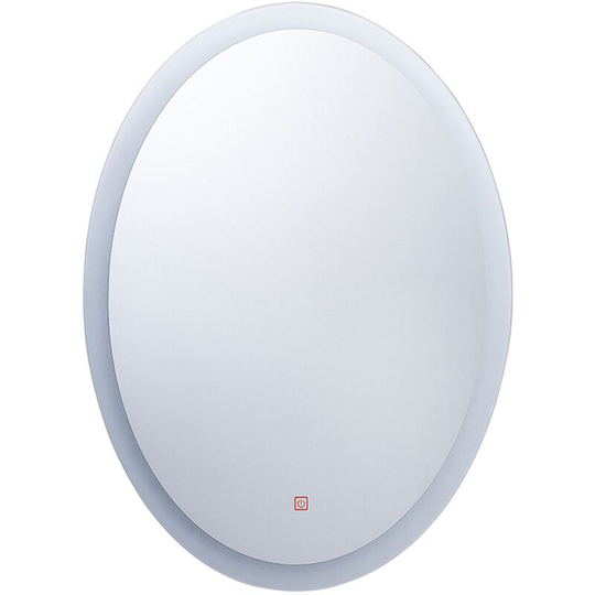 Beliani - Modern led Mirror Oval Shape 60 x 80 cm Anti Fog System Silver Viriat - Silver
