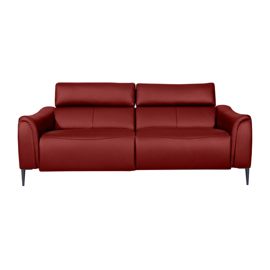 Koolanooka 204 cm Genuine Leather Pillow Top Arm Reclining Sofa