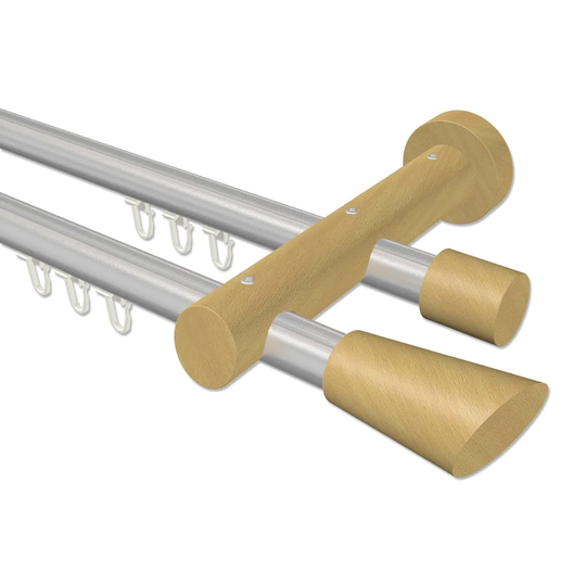 Hopedale Double Curtain Pole Set