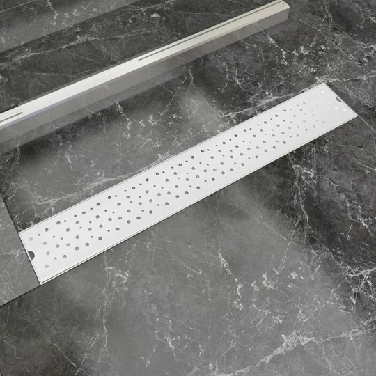 Linear Shower Drain Bubble 730x140 mm Stainless Steel VDFF04370_UK - Topdeal