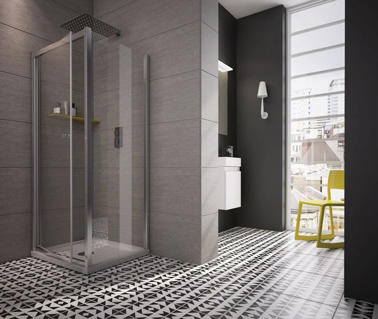 Worcester Semi-Frameless Tempered Glass Pivot Shower Door