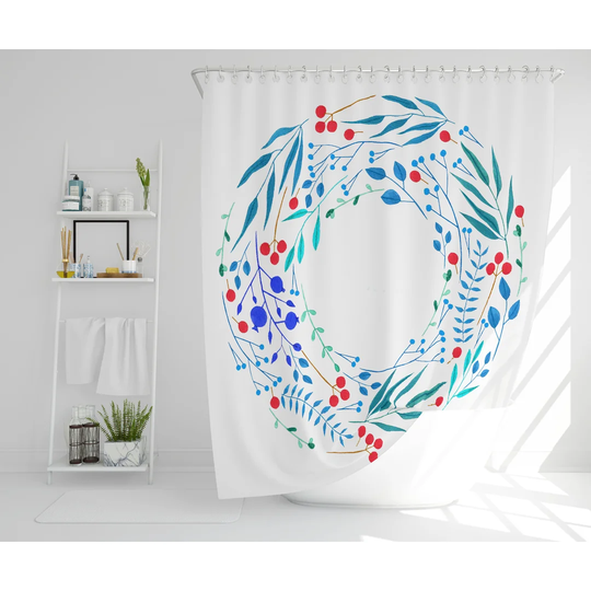 Checkers Polyester Shower Curtain