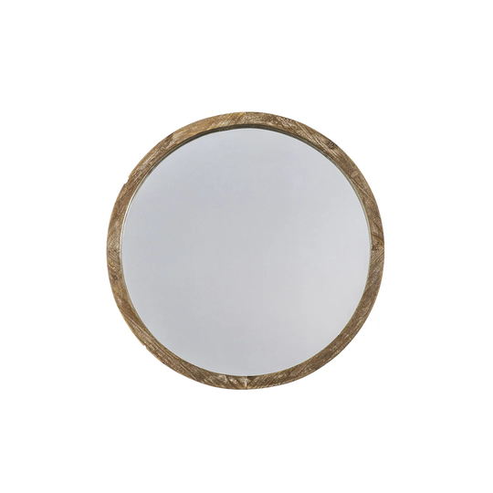 Hector Mirror Round Small Natural 500x500x30mm