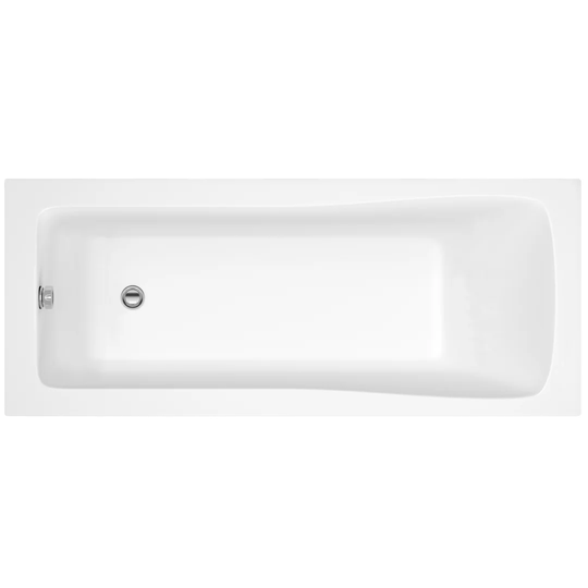 Square Single Ended 1500mm x 700mm Inset Back to Wall Bathtub