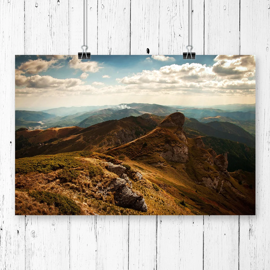 "Landscape Mountain Hiking" Graphic Art