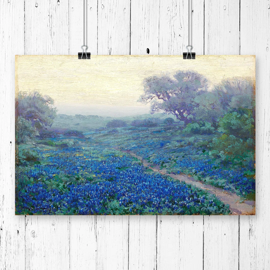 'Hillside of Bluebonnets 3' by Julian Onderdonk Printing Print
