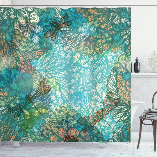 Betthel 13 Piece Polyester Shower Curtain Set