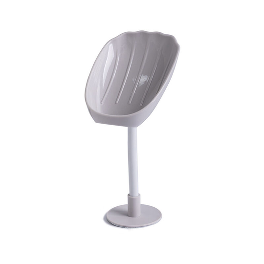 Sunflowergb - Puncture Free Draining Soap Box Wall Mounted Soap Dish Creative Waterless Soap Dish Gray Wall Shelves