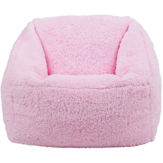 Teddy Fleece Armchair Bean Bag - Pink
