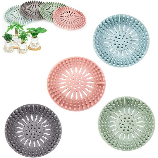 4 Pieces Of Silicone Hair Filter, Drain Protector Filter For Drain Holes, Used In Bathroom And Kitchen, Washroom, Easy To Clean