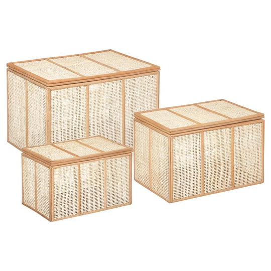 Idris 3 Piece Wicker Trunk Set