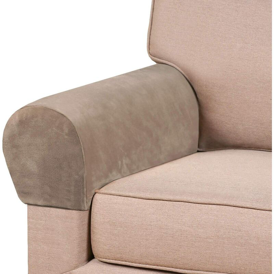2 Thick Velvet Stretch Armrest Covers for Chairs and Sofas Armchair Covers for Arms Couch Arm Covers Armrest Covers for Sofa Non Slip