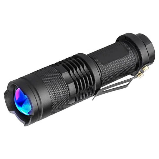 Perlerare - uv Torch 365nm Ultraviolet Flashlight led Black Light Zoomable for Money Detector Checking Documents Hunting Scorpions Rock Art