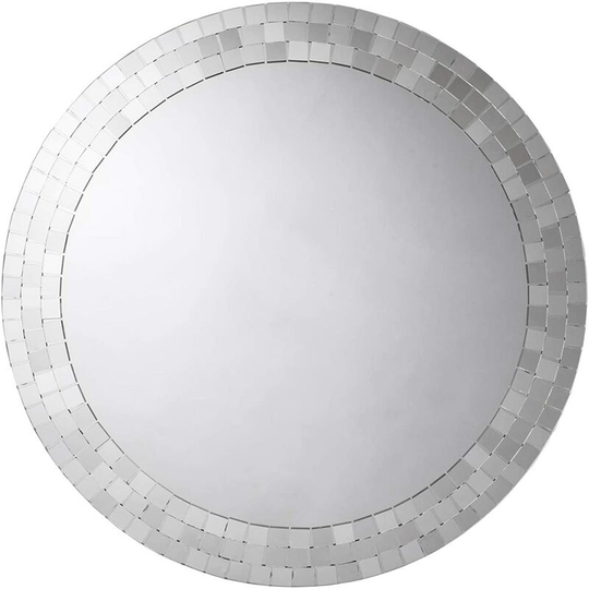Meadley Circular Bathroom Mirror with Mosaic Surround - Croydex