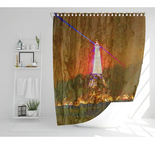 Dimpal Polyester Shower Curtain Set
