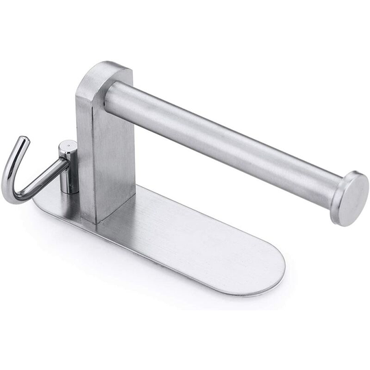 Toilet paper door, self-adhesive without drill wall support Wallpaper holder of stainless steel toilet paper